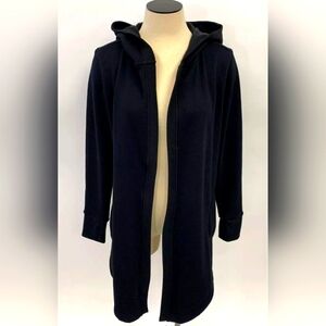 NEW Active Life Designer Women's Black Hoodie Cardigan Jacket Coat- Size SM